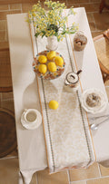 patdrea Tropical Linen Table Runner 12x102in Yellow Pineapple Floral Modern by Deal US