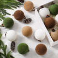 Sotiff Christmas Tree Decorations Velvet Balls 2.4 Inch 12 Pcs Multicolor by Deal US