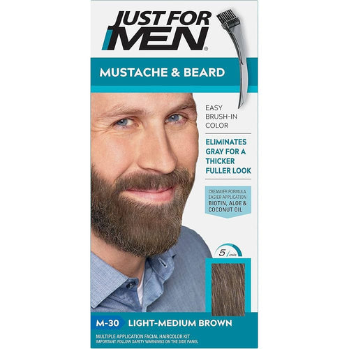 Just For Men Brush-In Color Gel M-30 Light Medium Brown 1 Count by Pasteur Pharmacy