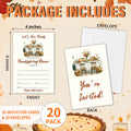 Yhtmbf 20 Thanksgiving Party Invitations with Envelopes 4x6 Let's Give Thanks by Deal US