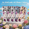 Floral Pattern Case for iPhone 17 Pro 6.3" Rose Shockproof Clear Hard Back Cover by Merch Section