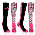 YLOLUL Breast Cancer Awareness Socks Black Camouflage Polyester Womens Size L by Deal US