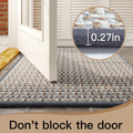 YDKGL Door Mat 17x30 Gray Indoor Dirt Resistant Non-Slip Rubber Backing by Deal US