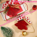DILAGG Christmas Decorations Fuzzy Tree Ornaments Plush Pendant Gold Bell Red by Deal US