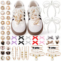 50pcs Shoe Charms for Sneakers & Accessories - DIY Shoe Lace Pearl Rhinestone Br