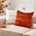 HunnmingRe 2 Pc Pumpkin Throw Pillow Covers 18x18 Orange Autumn Decor by Deal US
