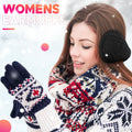 Venswell Knit Ear Muffs Winter Soft Fleece Adjustable Zz-black+white 2 PCS by Deal US