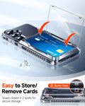 for Samsung Galaxy-S26-Plus Case Wallet: with Card Holder Clear Phone Funda para