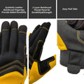 SAVJOB Women's Light-Duty Work Gloves Faux Leather Yellow Size Small by Deal US