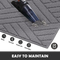 JEEDOVIA Door Mat Indoor Non-Slip Rubber Backing Heavy Duty Grey 36x59 by Deal US