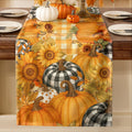 Miss Adola Pumpkin Plaid Fall Table Runner 13x72 Sunflower Decor by Deal US