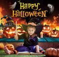 Happy Halloween Backdrop Ghost Pumpkin Flame Haunted House Party Banner 6x4FT by Deal US