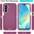 Shockproof Case for Samsung Galaxy A16 5G with Screen Protector WineRedPink by Merch Section