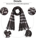 Viamulion Beautiful Winter Scarf Elegant Collection Warm Solid Plaid by Vanessa Jane