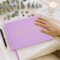&And Per Se Purple Wedding Guest Book Hardcover Memory Keepsake Album by Deal US