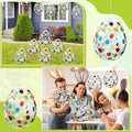 Jetec 12 Pcs Inflatable Easter Eggs 16in Large Glitter PVC Decorations Silver by Deal US
