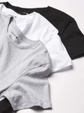 Lacoste Underwear Men's Essentials 3-Pack 100% Cotton Regular Fit Crew Neck T-Shirts by I-Max Fashions