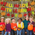 YWLACC Fall in Love with Learning Classroom Banner Autumn Leaves Pumpkin by Deal US