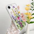 Cute Flower Clear Case for iPhone 16e & 17e Green Floral Pattern by Merch Section
