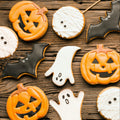 JOB JOL Halloween Cookie Cutters 4 PCS Ghost Pumpkin Bat Skull 3.5-4.5" by Deal US