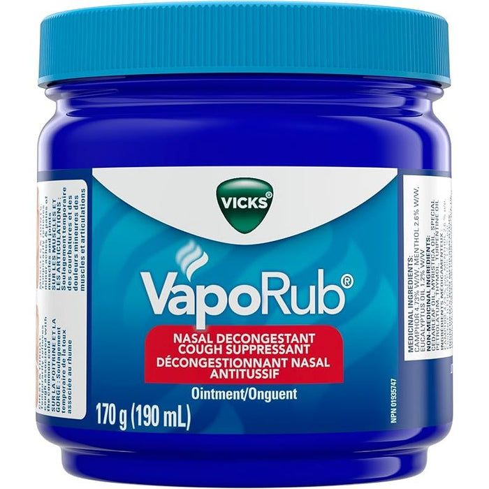 Vicks Vaporub Oi 170gm Jar by Pasteur Pharmacy