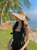 CAOCEFA Womens UPF50 Mesh Sun Hat Wide Brim Neck Flap Off White by Deal US
