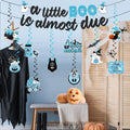 OGMOGKW Halloween Baby Shower Banner Blue A Little Boo Is Almost Due by Deal US