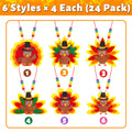 Huyamap Thanksgiving Turkey Necklace Craft Kits 24 Pack Colorful Style 1 by Deal US