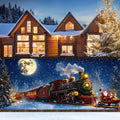 Yomaiha Christmas Santa Garage Door Cover Banner 6x13 ft Red Polyester by Deal US