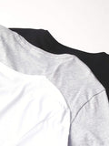 Lacoste Underwear Men's Essentials 3-Pack 100% Cotton Slim Fit V-Neck T-Shirts by I-Max Fashions