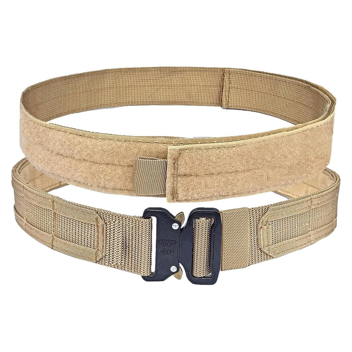 YouchingWld Belt V2 Adjustable Tactical Molle Belt Metal Buckle Khaki 36-46 by Deal US