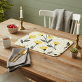 DaDa Bedding Botanical Floral Dining Table Placemats - Set of 4-Pieces Quilted Ivory with Yellow Fleur Golden Orange Spring Time Tulips - 13 x 19 by DaDalogy Bedding Collection