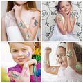 SBOBUY Dinosaur Temporary Tattoos 10 Sheets Blue Cartoon Kids Party Favors by Deal US