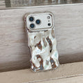 Ripple Wave 3D Chrome Case for iPhone 17 Pro Max Silver by Merch Section