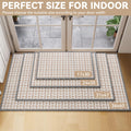 YDKGL Door Mat 17x30 Gray Indoor Dirt Resistant Non-Slip Rubber Backing by Deal US