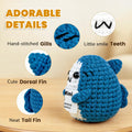 Animals Crochet Shark Gift – Mini Emotional Shark Plush with Support Me
