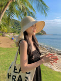 CAOCEFA Womens UPF50 Mesh Sun Hat Wide Brim Neck Flap Off White by Deal US