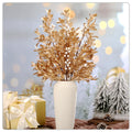 Giegxin 3 Pcs 30" Gold Leaf Christmas Tree Picks with White Berry by Deal US