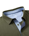 VEBOON Men's Short Sleeve Cotton Blend Polo Shirt Army Green Size XX-Large by Deal US