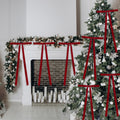 Dcocdeely 12 Pcs Velvet Christmas Bows 24x12in Wine Red Rustic Decor by Deal US