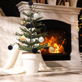 KI Store Beige Velvet Christmas Balls Ornaments 6pcs 2.36in Party Decor by Deal US