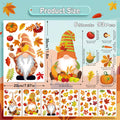 Pedel Fall Gnome Window Clings 93Pcs Thanksgiving Autumn Leaves Decals by Deal US
