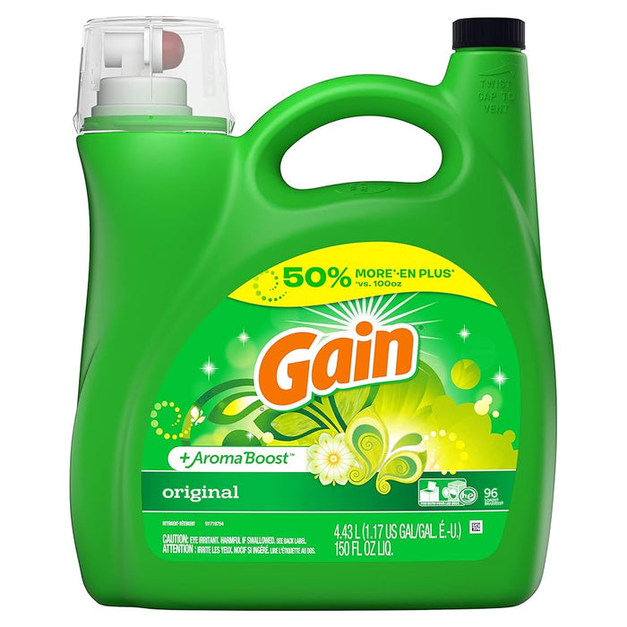Gain + Aroma Boost Liquid Laundry Detergent, Original, 96 Loads 150 fl oz by Pasteur Pharmacy