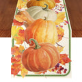 LULUXENIA Thanksgiving Table Runner Maple Leaves Pumpkin Fall Decor 13x72 Inch by Deal US