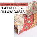 DaDa Bedding Cranberry Sage Floral Flat Sheet Set by DaDalogy Bedding Collection