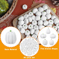 winemana Mini Pumpkins Fall Decorations 80 Pack White Resin Small by Deal US