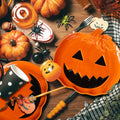 LemonRoad Halloween Ceramic Pumpkin Candy Dishes 7.87'' Orange 4 Pcs by Deal US