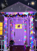 Minetom 4 Pack 30Ft 15 LED Multicolor Snowflake Holiday Lights Waterproof by Deal US