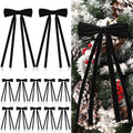 Simgoing Black Velvet Bows Christmas Ornaments 12 Pcs 10x4.5 Inch Rustic by Deal US