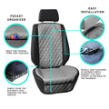 FH Group Car Seat Cushion Faux Leather Airbag Compatible Universal Beige by Deal US